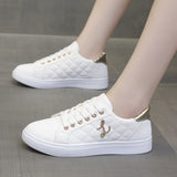 Breakj White Shoes Women Light Simple Fashion 2024 Spring And Autumn Low Help Flat Bottom Lady Trend
