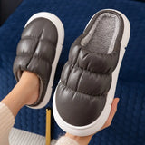 Non-Slip Home Slippers Winter Warm Women Indoor Cotton Men Non-slips Ladies Soft Slippers Memory Foam Couples