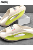 Men Summer Slippers Fashion Men Platform Sneakers Sandals Beach Non-Slip EVA Casual Shoes Thick Bottom Flip Flops
