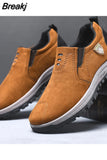 Men's Slip-on Shoes Breathable Casual Sports Shoes Outdoor Hiking Shoes Walking Shoes for Men Hand Stitching Mesh