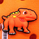 1pcs Cute Dinosaur PVC Shoe Charms Triceratops Accessories Tyrannosaurus Decorations fit Croc Bracelet Kids