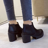Breakj And Martin Boots Female British Style 2025 Autumn And Winter New Thick And Thick Background Fashion Short
