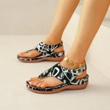 Breakj Word Sandals Women 2025 New National Style Embroidery Flowers After Stumbling Slopes And Sandals