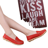 Breakj And Summer Cowhed Mother Shoes In The Elderly Flat Heel Single Shoes Nurse Small White Bean Shoes Size