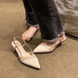 Breakj Bag Head Sandals Tips With Bare High Heels Women Summer New Coarse Heel Single Shoes