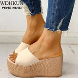 2020 New Summer Women's Sandals Peep-Toe Shoes Woman High-Heeled Platfroms Casual Wedges For Women High Heels