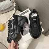 Women's Thick-soled Non-slip Sneakers Fashion New Women Casual Comfortable Dad Shoes Running Shoes Women's Vulcanized