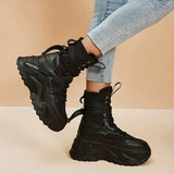 Chunky Platform Ankle Boots Woman 2023 Fashion Buckle Punk Motorcycle Boots for Women Thick Bottom Gothic Shoes