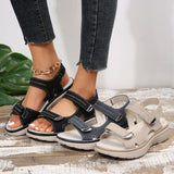 Breakj 2025 Summer Women's Shoes Large-Size Thick-Sed Casual Sandals With Magic Stickers Women's