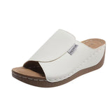 Breakj Thick-Sed Casual Slippers Women's Shoes 2025 New Wide Strips With Simple Fashion Fish Mouth Slope And