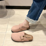 Boston Clogs Women's Suede Mules Slippers Cork Insole Sandals with Arch Support Outdoor Lovers Beach