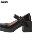 High Heels Mary Jean Pumps Shoes 2023 Fashion Spring Summer French Style Vintage Elegant Bowknot Pumps Comfy Walking