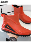 Low Rain Shoes for Men Waterproof Slip on Loafers Rain Shoes Men's Galoshes Rubber Rain Shoes Male Rubber Ankle