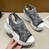 Breakj Thick-Soled Sandals Women 2025 Summer New Slope And Fish Mouth Sports Leisure Large-Size