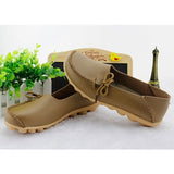 Leather Autumn Woman Loafers Female Slip On Ballet Bowtie Women's Shoe New Moccasins Women Flats Shoes Chaussures