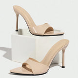 Breakj Women's High-Heeled Spring And Summer Tips And Sharps With Muller Fashion Elegant High-Heeled