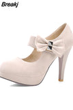 2023 dropship Big Size 30-48 Fashion High Heels Pumps shoes women Spring Summer Bowtie Wedding Party Women Shoes