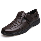 Summer New Shoes Genuine Leather High Quality Men's Casual Shoes Male Brand Sandals