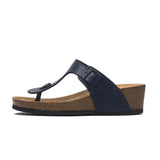 Fashion Summer Women Wedge Cork Flip Flops Slipper 2023 New Beach Outside Non-slipe Trifle Platform Med Heel Slide