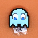 imitation Game Style PVC Shoe Charms Cute Pac-Man Shoe Accessories Shoe Buckle Decorations fit Croc JIBZ Kids X-mas