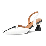 Pointed Women Sandals 2023 Spring Summer Mid Heel Hollow Shoes Fashion Women's Shoes Obuv Zapatos Mujer Size