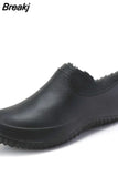 Men's Rain Shoes Non-slip Waterproof Oil-Proof Kitchen Working Shoes Resistant Men Chef Shoes Ankle Garden