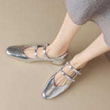 Size 33-40 Women Pumps Real Leather Buckle Strap Chunky Heels Shoes For Women 2023 Elegant Low Heel Designer
