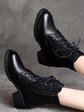 Luxury Chelsea Boots Women Leather Ladies Boots Chunky Winter Shoes Platform Ankle Boots Slip On Thick