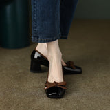 Breakj Head Retro Solid-Color Fashion Women's Shoes 2025 Summer New Commuting Work Light Mouth Single Shoes Coarse Heel Mary Precious