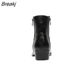 Sales 2021 Genuine Cowhide Leather Boots Men High Zip Top British Fashion Men's Fashion Style Chelsea