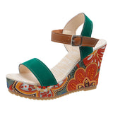 Breakj 2025 Spring And Summer New Loose Pastry Slope Sandals Women's One-Character Buckle With Thick-Soled Fashion