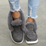 2023 Autumn And Winter New Pure Color Suede Cotton Shoes Leisure Snow Shoes Low-Top Velvet Women's Cotton