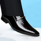 Men Classic Leather Shoes Business Pointed Toe Platform Loafers Work Men Dress Shoes New In Big Size Zapatos De Vestir