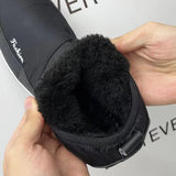 Thicken Long Plush Winter Ankle Boots Women Slip On Waterproof Snow Boots Woman Anti Slip Platform Cotton Padded