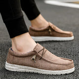 Shoes Breathable Men's Loafers Casual Comfortable Footwear Designer Shoes Men Zapatos De Hombre Plaid Woven Canvas