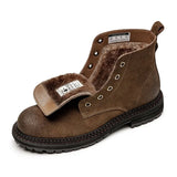 Retro Winter Shoes Men Boots Desert High Top Boot Casual Vintage Street Cool Shoe Winter Brown Martin Leather