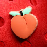 PVC Fruits Shoe Buckle Accessories Cute Pineapple Peach Banana Shoe Decoration Jibz for Croc Charms Bracelets Kids