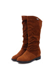 And Winter New Fashion Grinding Sleeves In The Boots Women's Boots Low And Waterproof Table Knight Boots Large Size Martin