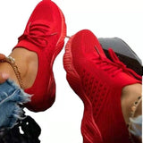 Women Shoes 2023 Fashion Lace Up Platform Sneakers Women Size 43 Mesh Casual Sports Shoes Woman Vulcanize Shoes Zapatillas