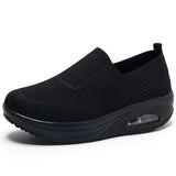 Women Fashion Vulcanized Sneakers Platform Solid Color Flat Ladies Shoes Casual Breathable Wedges Ladies Walking