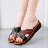 Breakj 2024 New Summer Flat-Bottomed Slippers Women's Fashion Women's Shoes Anti-Slip Soft-Soled Women's