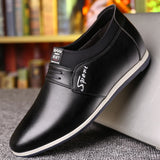 Classic Casual Men's Leather Shoes Height Increasing Shoes Sports for Men Summer Business Pointed Shoes Soild Loafers