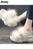 Sandals Comfort Shoes for Women Muffins shoe Clogs With Heel Suit Female Beige New Sports Flat Thick Girls Black Fashion