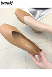 Flat Anti-skid Shoes Women Summer spring Skid-proof Square Toe Flat Korea Style Sandals Shoes Shallow Simple Shoe