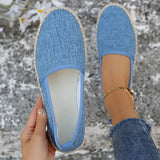 Breakj Autumn And Winter New Large-Size Lady Thick Sole Leisure Single Shoes Temu Solid Color Simple Fashion