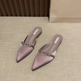 Breakj Temperament Fairy Bag Head Half Slippers Women Wear Lazy One Foot Pedal Cool Drag Summer New Beautiful Tip Muller