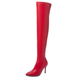 New Plus Size 34-45 Ins Sexy White Over The Knee Boots Women 2020 Thin High Heels Thigh High Lady Boots Shoes