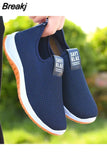 Breathable Shoes for Men Non-slip Wear-resistant Slip on Flat Casual Shoes Fashion Light Sport Walking