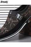 Casual Men's Leather Shoes Slip-On Loafers for Men Business Moccasins Office Men Work Flats Trend Driving Shoes Big
