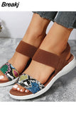 Women's Shoes on Sale 2023 Fashion Wedge Heel Platform Women's Sandals Summer New Outdoor Beach Sandals Ladies Elastic